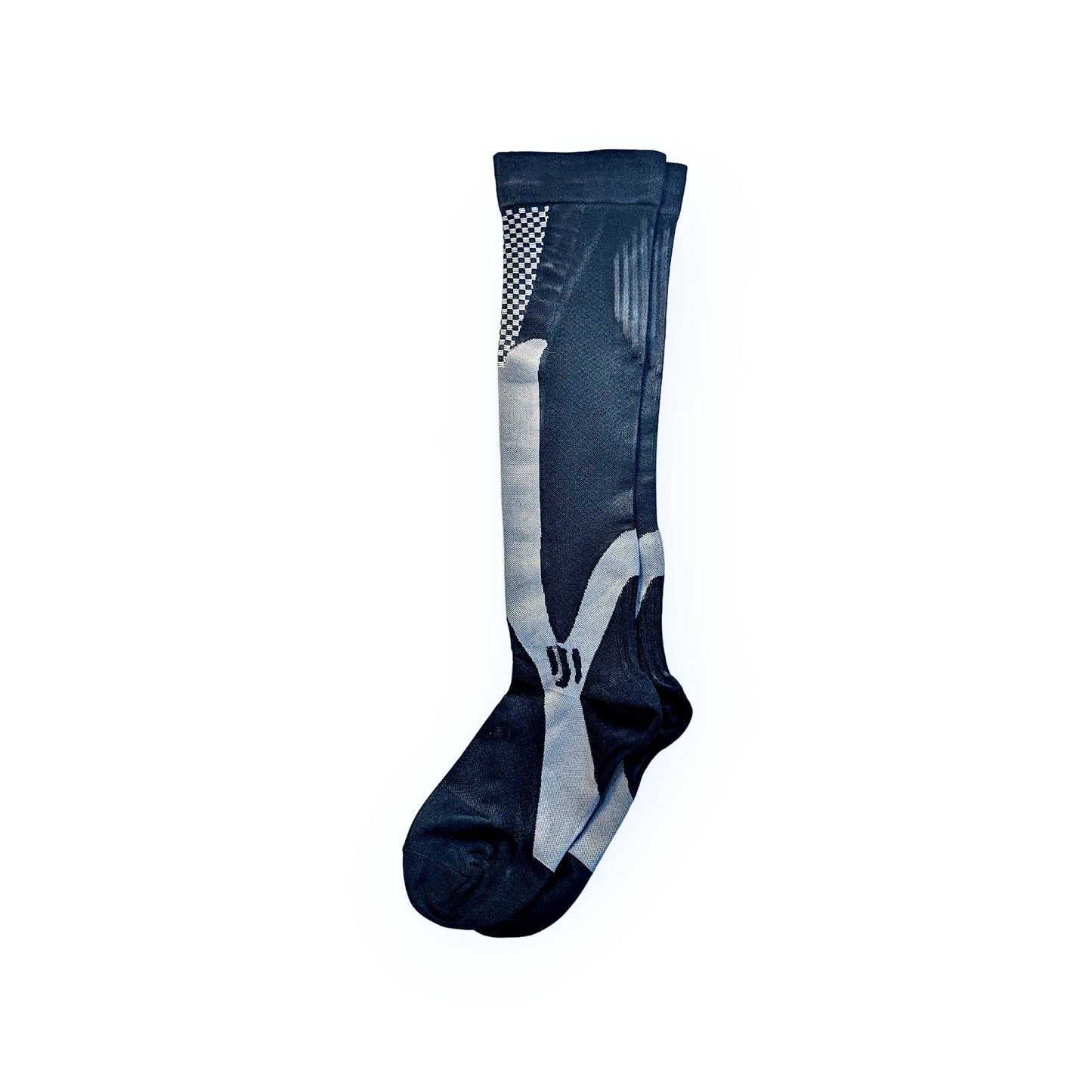 A pair of black sports compression socks